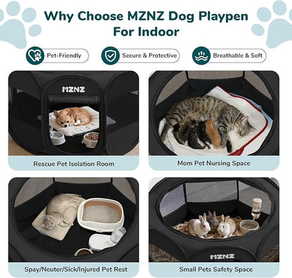 Dog Cat Playpen, Portable Small Animal Playpen Crate Indoor - Image 3