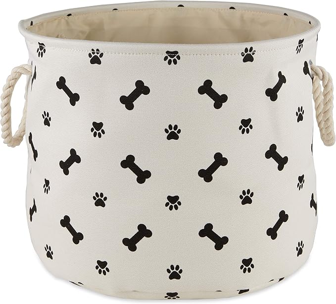 Bone Dry Pet Storage Collection Paw and Bone Print, Medium Round by BoneDry