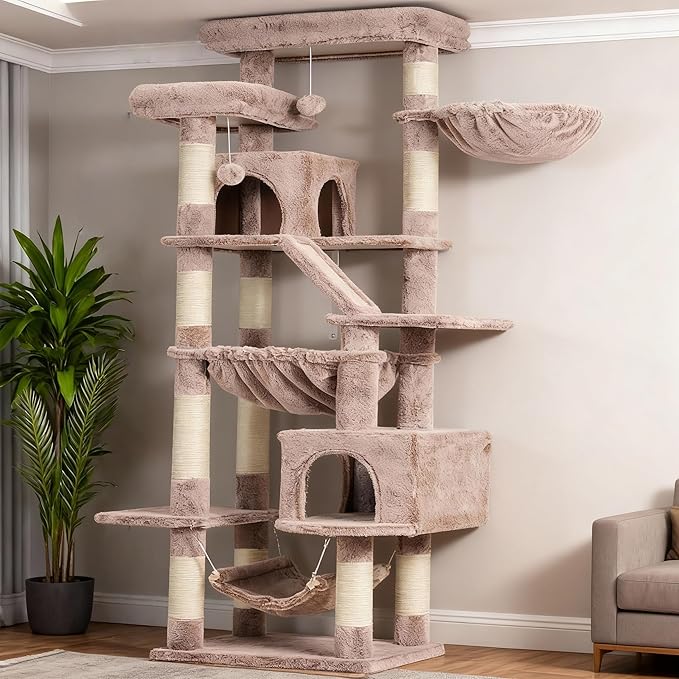 Heybly Cat Tree, 71-Inch-Tall Tower by HEYBLY
