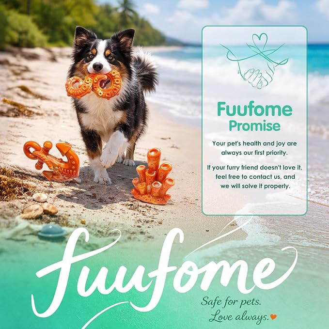 Fuufome Dog Chew Toys for Aggressive Chewers, 3 Pack Tough Nylon Dog Toys for - Image 8