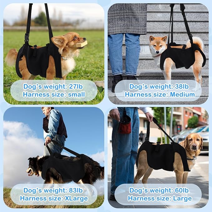 Shinylin Dog Carry Sling Emergency Backpack Pet Legs Support and Rehabilitation - Image 3
