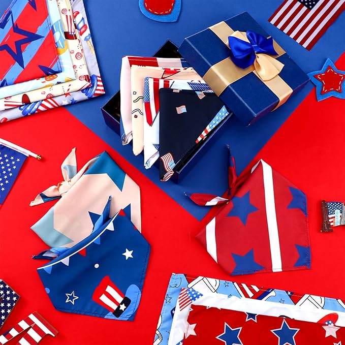 Huhumy 150 Pcs 250th Anniversary Dog Bandanas 4th of July Patriotic Pet - Image 6