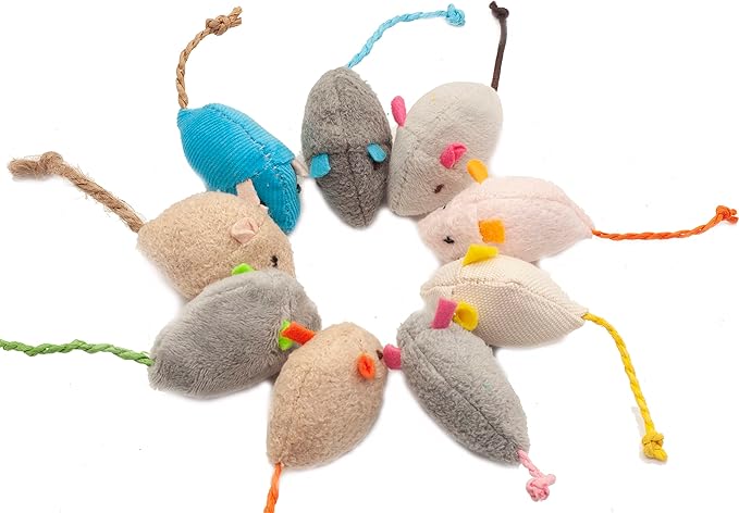 Fashion's Talk Cat Mice Toy 18-Pack Plush Catnip-Filled Mice Toys - Image 2