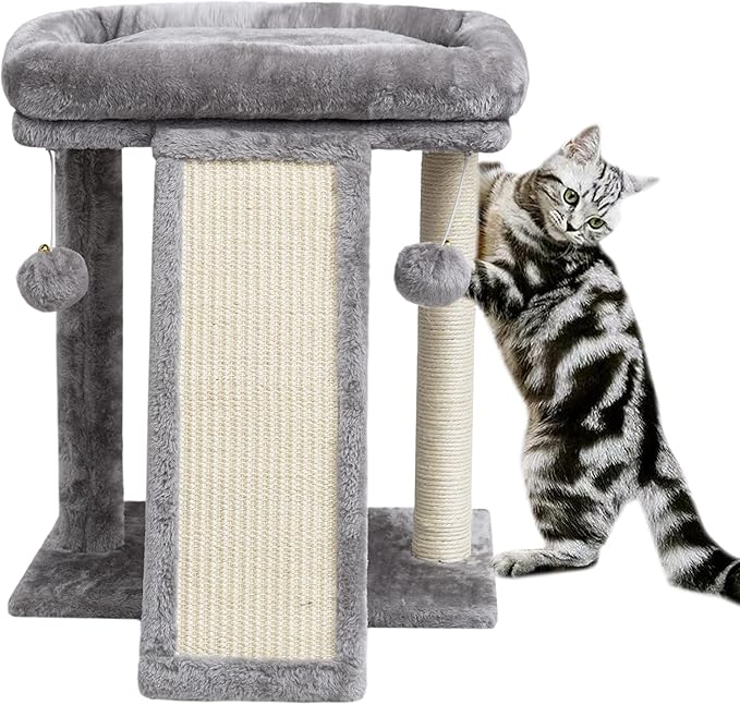 SYANDLVY Small Cat Tree with Scratching Post, Cat Scratching Board by SYANDLVY