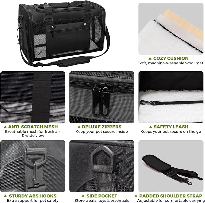Expandable Cat Carrier Airline Approved Soft-Sided Pet Travel Carrier - Image 4