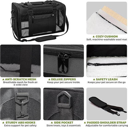 Expandable Cat Carrier Airline Approved Soft-Sided Pet Travel Carrier - Image 4