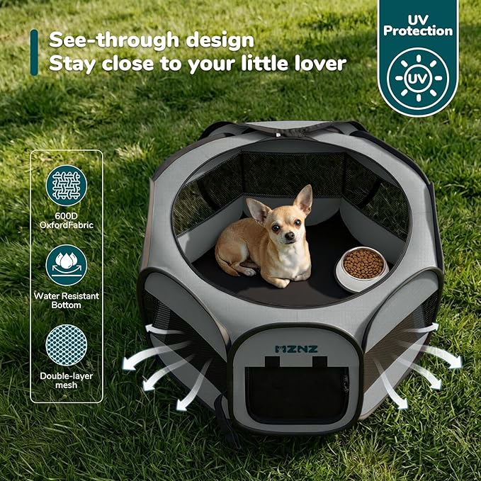 Dog Cat Playpen, Portable Small Animal Playpen Crate Indoor - Image 6