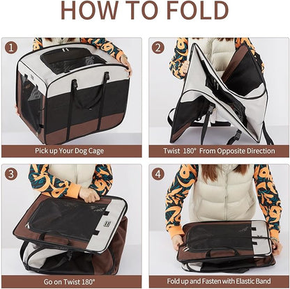 DONORO Dog Kennels and Crates for Medium Dogs, Portable Pop Up Indoor Pet Cage - Image 3