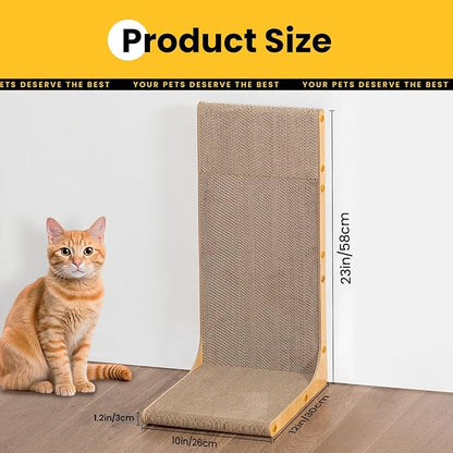 Conlun Cardboard Cat Scratcher, Vertical Wall-Leaning Scratching Board to - Image 2