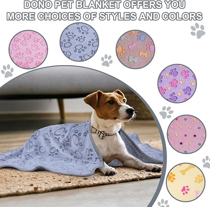 Dono 1 Pack 3 Dog Blankets, Soft Fluffy Fleece Pet Blanket Warm Sleep Mat Paw - Image 6