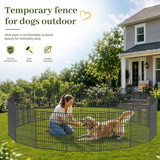 10 Panels No Dig Decorative Outdoor Garden Fence - Image 7