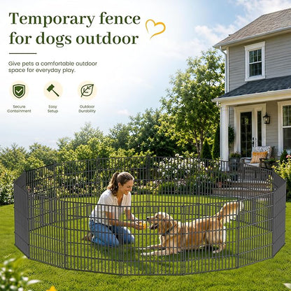 10 Panels No Dig Decorative Outdoor Garden Fence - Image 7