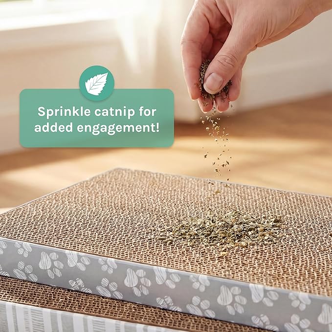Kitty City Cat Scratcher– 3-Pack Durable Corrugated Cardboard Scratch Pads - Image 4
