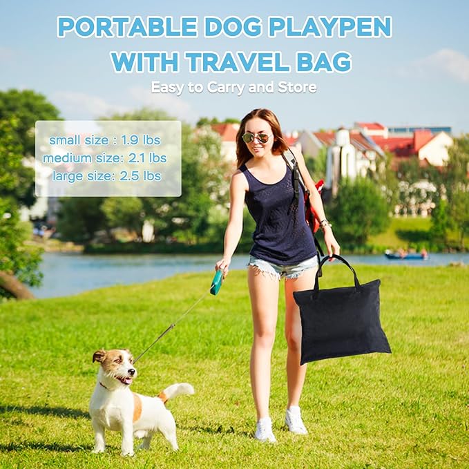 Portable Pet Playpen Cat Cages Indoor， 35.4" L x 27.6" W x 23.6" H Collapsible - Image 8