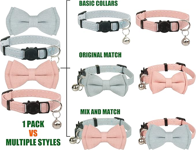 Cat Collar Breakaway Bowtie Safety - Image 3