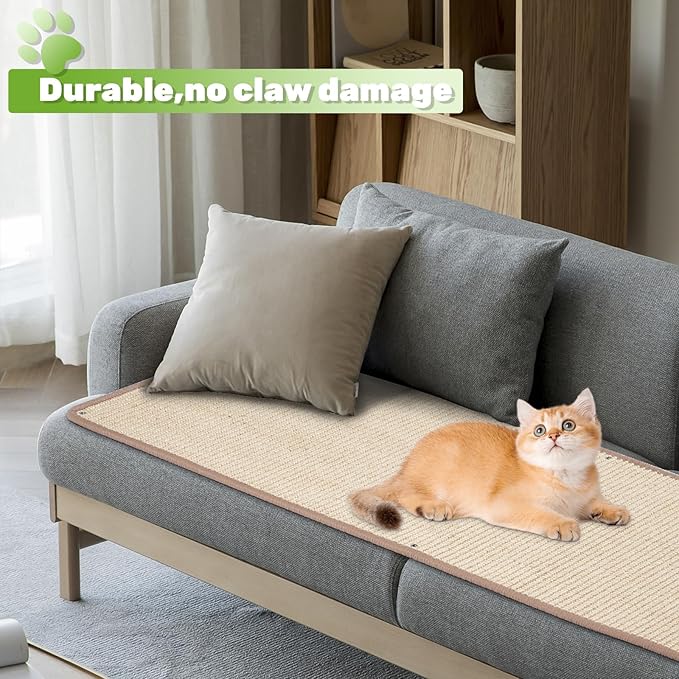 Natural Sisal Cat Wall Climbing Carpet, Wall Scratcher Carpet Mat Pad, Cat - Image 5