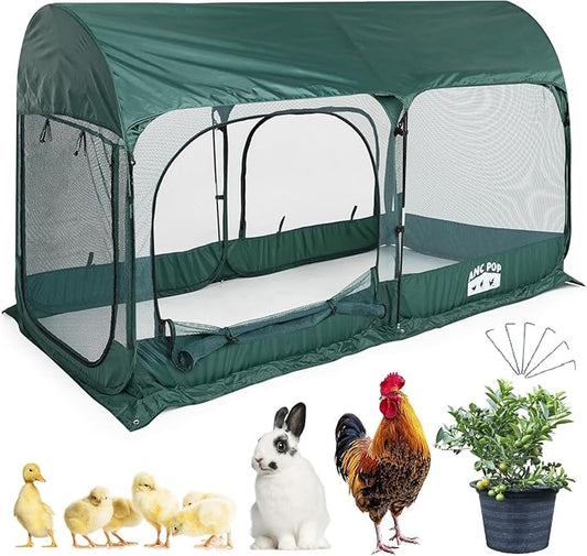 ANC POP Portable Chicken Run Large Pop-Up Chicken Pen by ANC