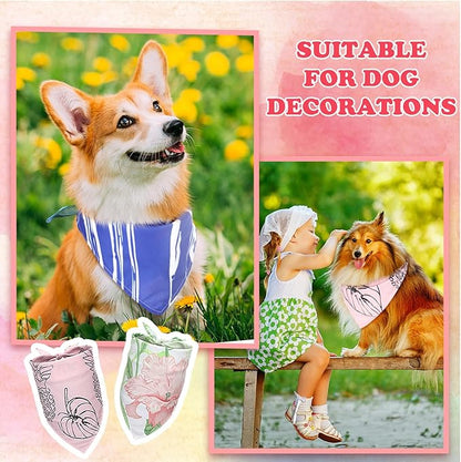 Huhumy 150 Pcs Boho Dog Bandanas Bulk Pet Bibs Colorful Triangle Scarf Pet Boho - Image 6