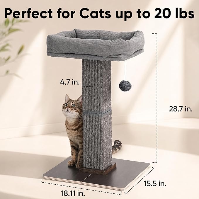 FUKUMARU Cat Scratching Post, Modern Style Tall Scratch Posts - Image 6