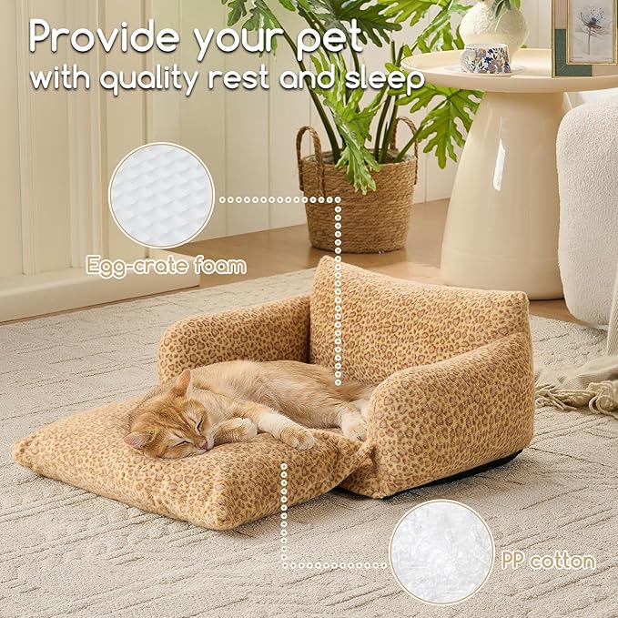 Hollypet Cat Bed Fluffy Plush Multifunctional Double-Layer Machine Washable - Image 5