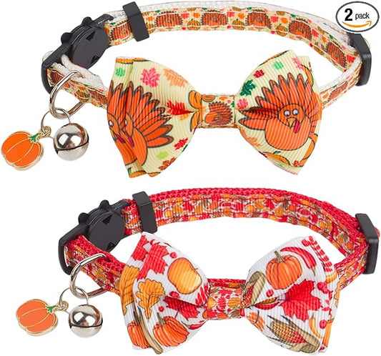 ADOGGYGO Thanksgiving Cat Collars by ADOGGYGO