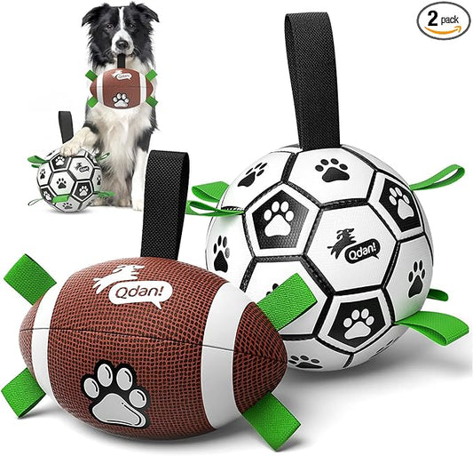QDAN Dog Soccer Ball Football Set by QDAN