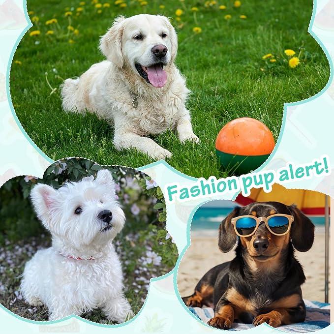 Tropical Summer Dog Collar，Handmade Cotton Puppy Collars - Image 4