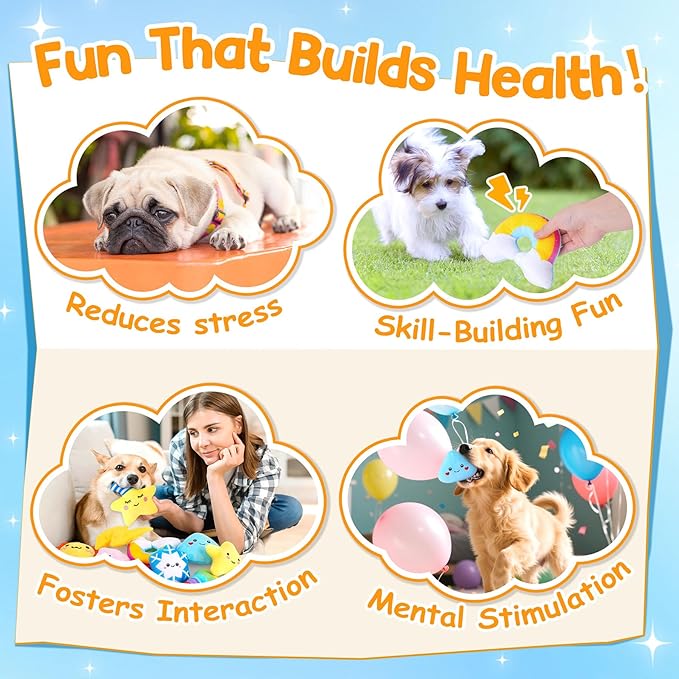 Irresistible Weather-Themed 20-Pack Squeaky Dog Toys Set - Image 5