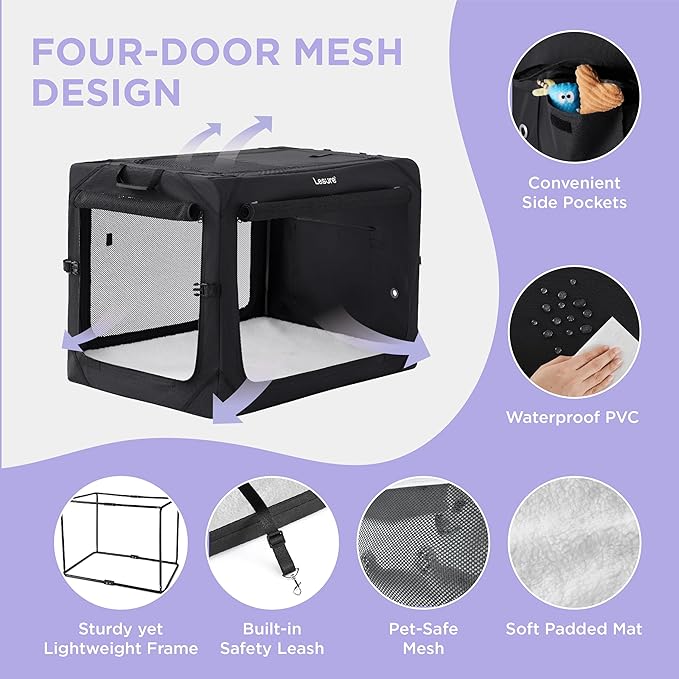 Lesure Collapsible Dog Crate - Image 3