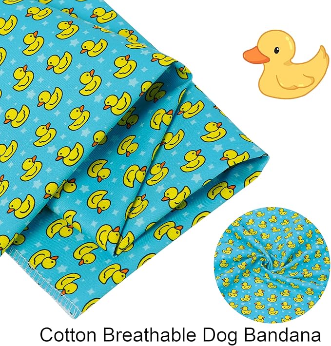 ARING PET Summer Dog Bandanas, Cute Mint Green Yellow Duck Pet Bandana Scarf - Image 4