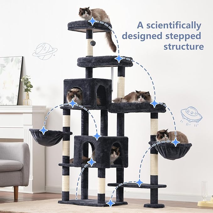 Hey-brother Cat Tree Tower, Scratching Posts - Image 7