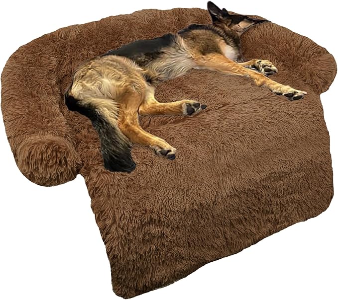 GGIB Calming Dog Bed Fluffy Plush Dog Mat by GGIB