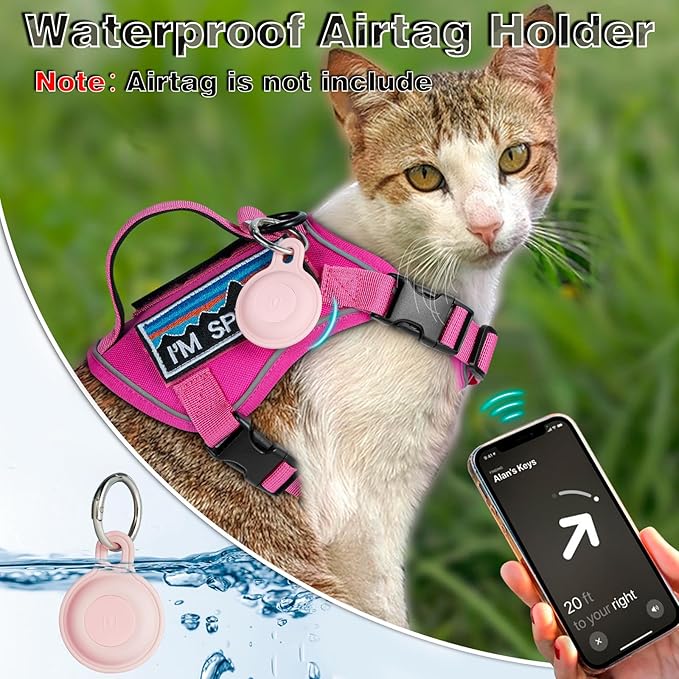 Tactical Cat Harness for Walking, Adjustable Escape Proof Pet Vest for Large Cat - Image 7