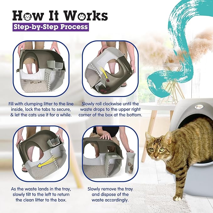 Omega Paw NRA15 Self Cleaning Litter Box Regular Size - Image 3