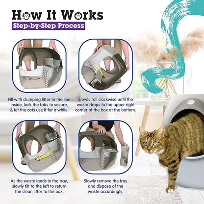 Omega Paw NRA15 Self Cleaning Litter Box Regular Size - Image 3