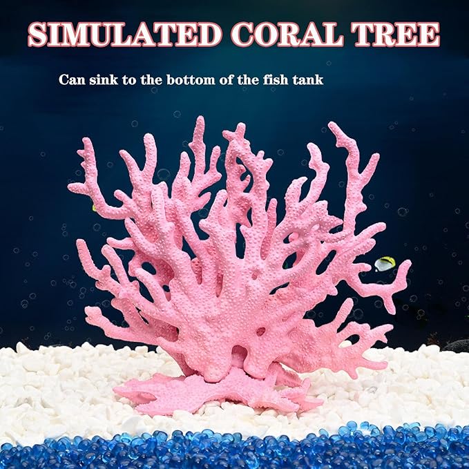 Besimple Artificial Aquarium Coral Ornament Plastic Fish Tank Plants Decoration - Image 3
