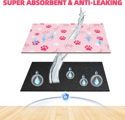 PUPTECK Dog Food Mat, Absorbent Pet Cat Feeding Mat - Image 3