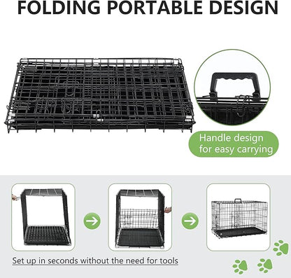 FDW Dog Crate 36-Inch Dog Cage Foldable Metal Kennel - Image 5