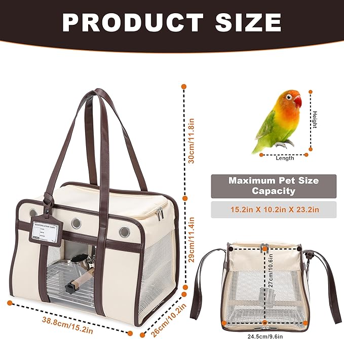 Sanmoncare Stylish Bird Carrier - Image 3