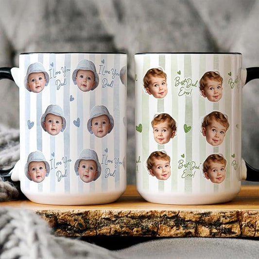 Personalized Dad Mug- Custom Baby Face Mug by Hanatoca