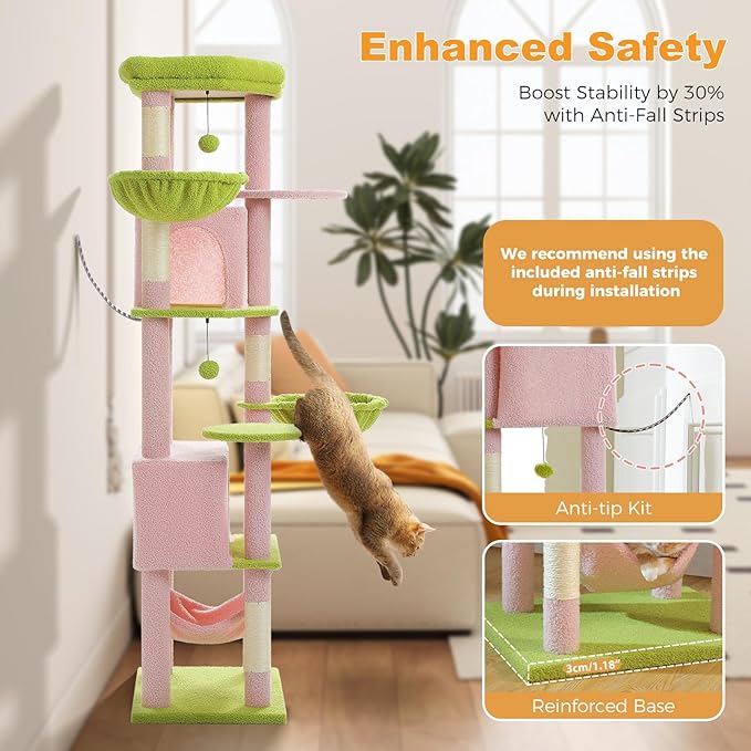 MUTTROS 71.2" Large Cat Tree for Multi-Cat Households - Image 6