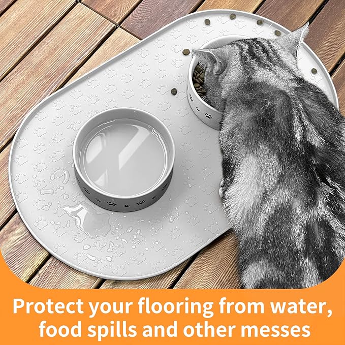 KPWACD Pet Placemat for Dog and Cat, Anti-Slip Waterproof Dogs Feeding Bowl Mat - Image 8