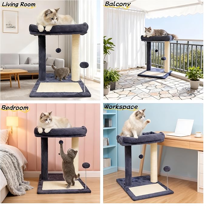 Cat Scratching Post, 19.69" H Cat Tree - Image 2