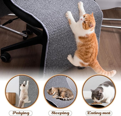 80"x15.7" Cat Wall Scratching Mat, Extra Large Cat Climbing Carpet - Image 4