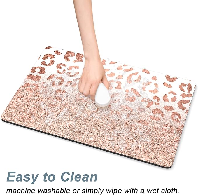 Rnivvi Dog Food Mat, Cute Anti-Slip Rubber Pet Feeding Rug Protect Floors - Image 5
