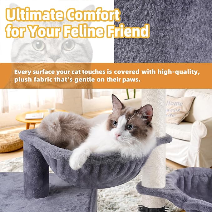 Roypet 39.4" Cat Tree for Indoor Cats - Image 6