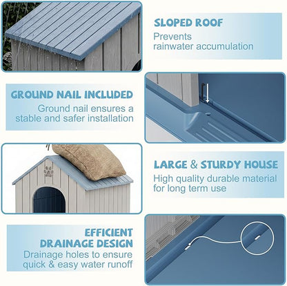 EFU Large Dog House Outdoor Indoor, Waterproof Dog House - Image 4
