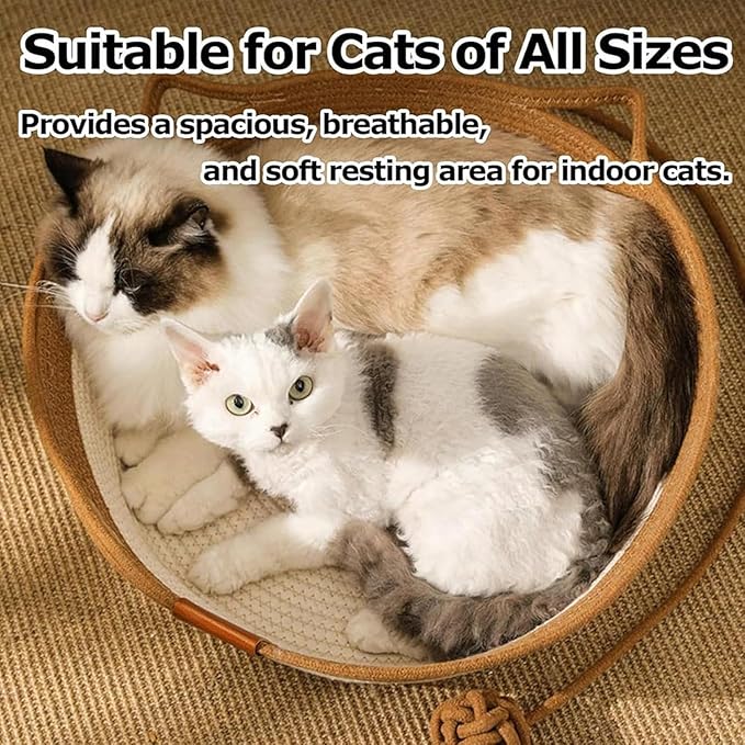 Instinct Basket, Stimuli Handwoven cat Basket Rope Cotton - Image 4