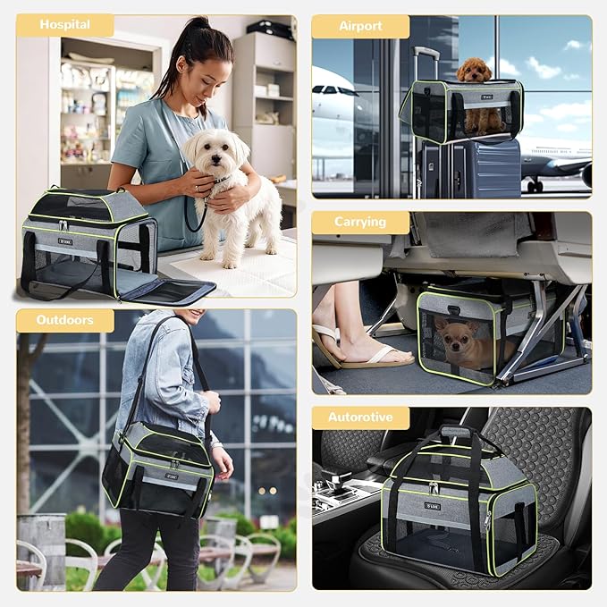 Lekereise Top-Expandable Pet Carrier 18x13x9.5 Inch Southwest Frontier Airline - Image 8