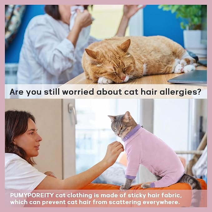 PUMYPOREITY Cat Behavior Control Sweater – Stops Licking & Over-Grooming - Image 2